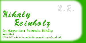 mihaly reinholz business card